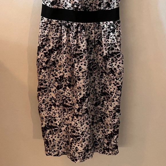 Theory Black Pink Silk Sleeveless Dress with Pockets - Women's 6 - Picture 3 of 6